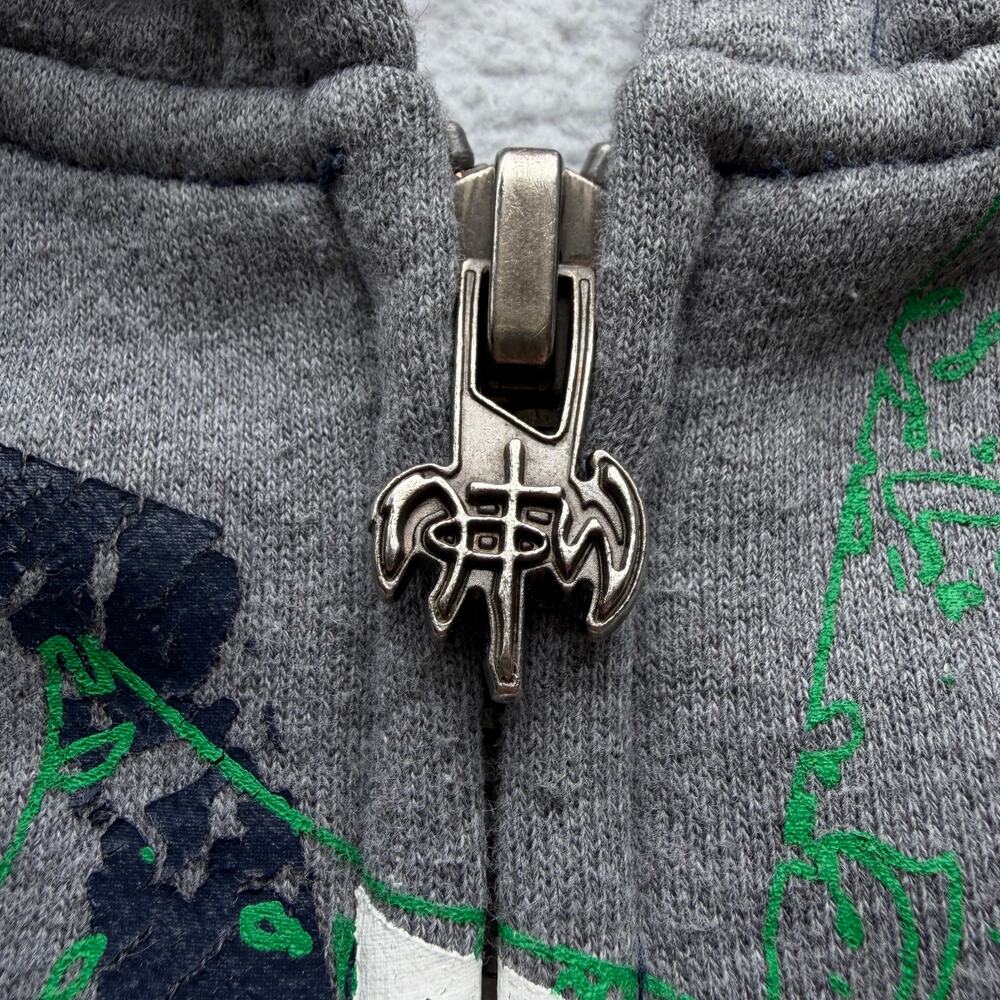 Vintage Y2K NFW Not From This World Zip Up Hoodie Medium